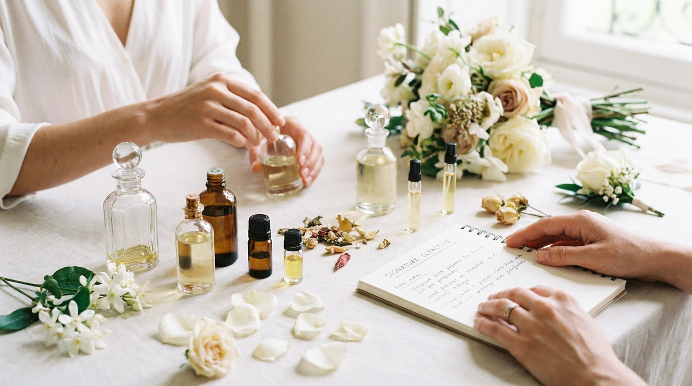 Illustration de l'article « Mariage : créer une signature olfactive inoubliable »