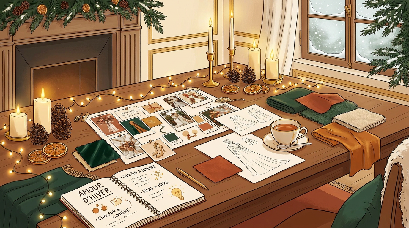 Illustration de l'article « Mariage d'hiver : composer une ambiance féerique »