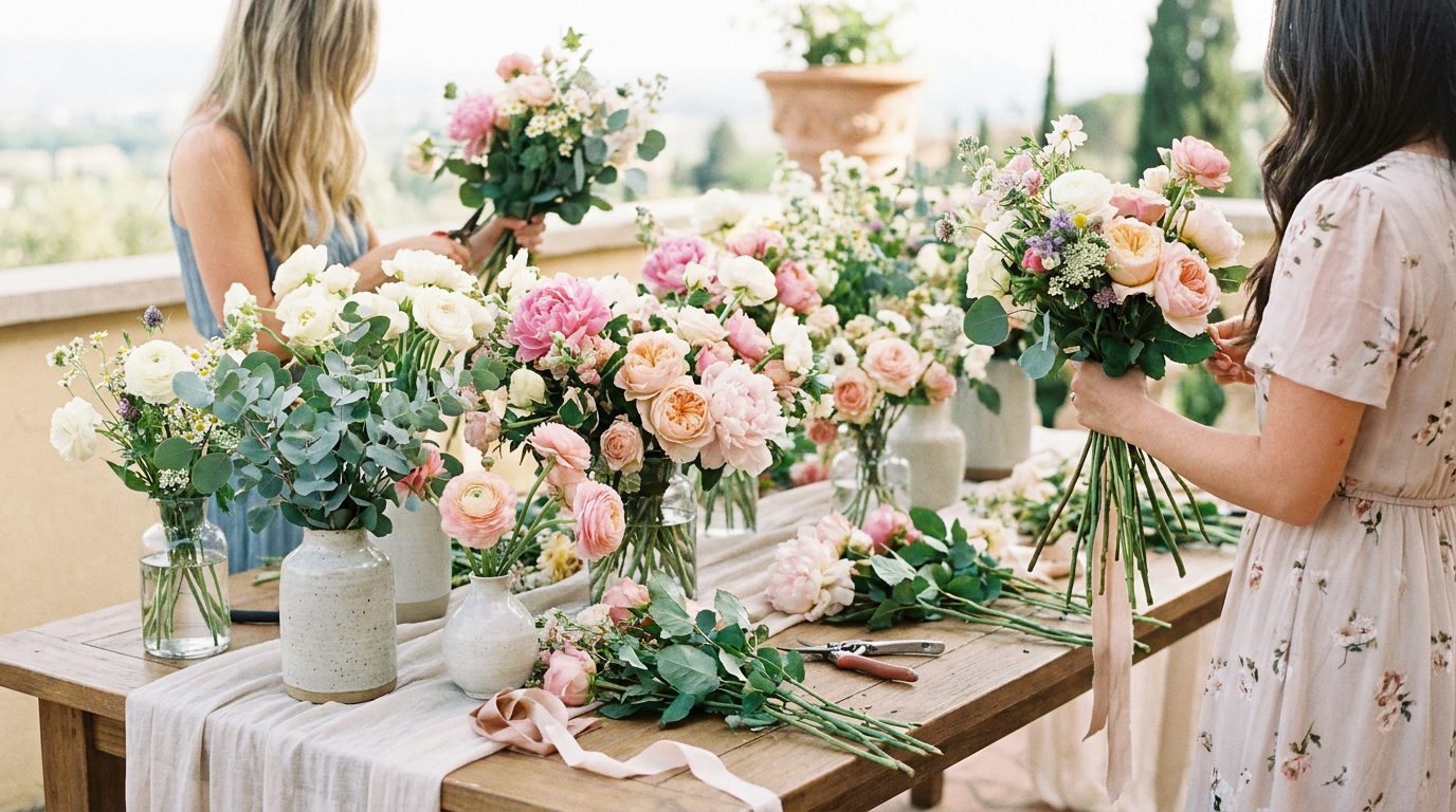 Illustration de l'article « Mariage : le bar à fleurs, une animation végétale chic »