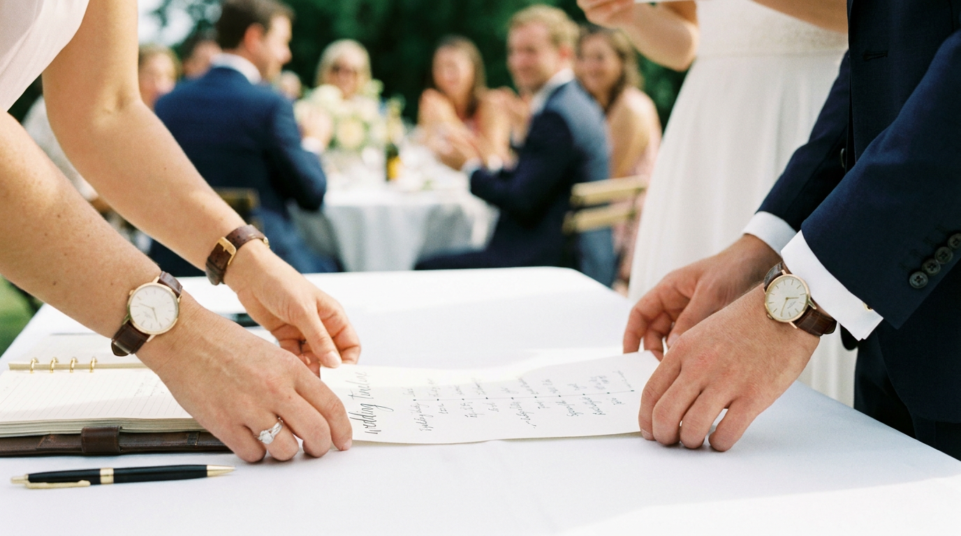 Illustration de l'article « Mariage : orchestrer le timing parfait de votre jour J »