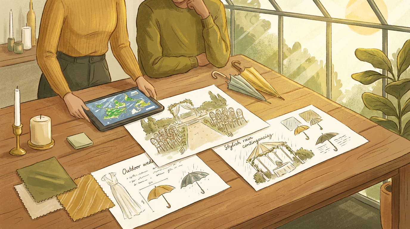 Illustration de l'article « Réception en extérieur : l'art d'anticiper avec chic »
