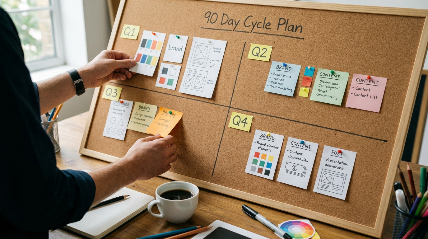 Illustration de l'article « Structurer sa marque personnelle en cycles de 90 jours »